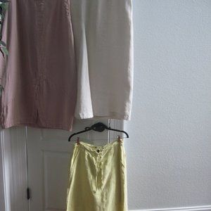 3 Oska Linen Skirts